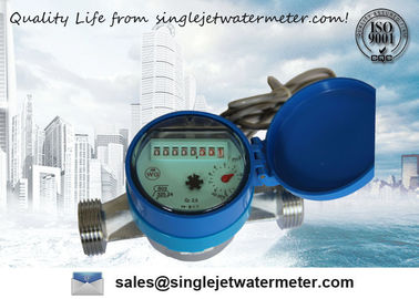Einzelner Jet-Wohnwasserzähler, intelligentes Wasser-Verwendungs-Meter mit G1-B Verbindungsfaden