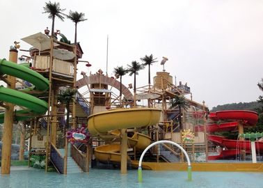 Großes Wasser-Haus-Aqua-Spielplatz-Piraten-Schiff Stype mit 6 Wasserrutschen