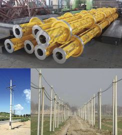 Gelber elektrischer vorgespannter Beton Polen, Fertigbeton-Pole ISO